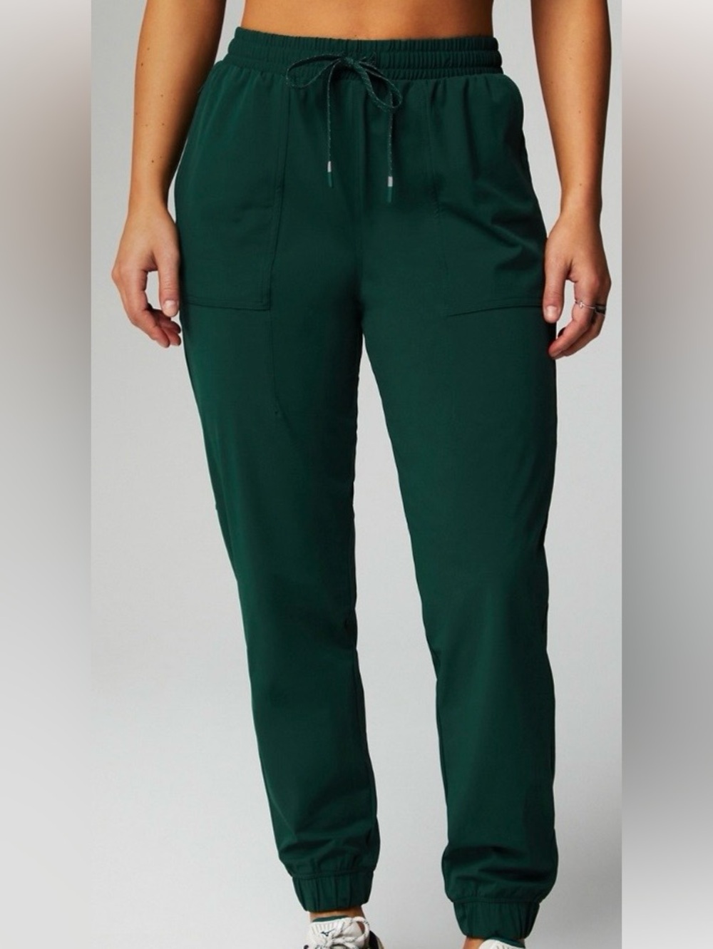 Fabletics Women's Dark Green Jogger Track Pants with Drawstring